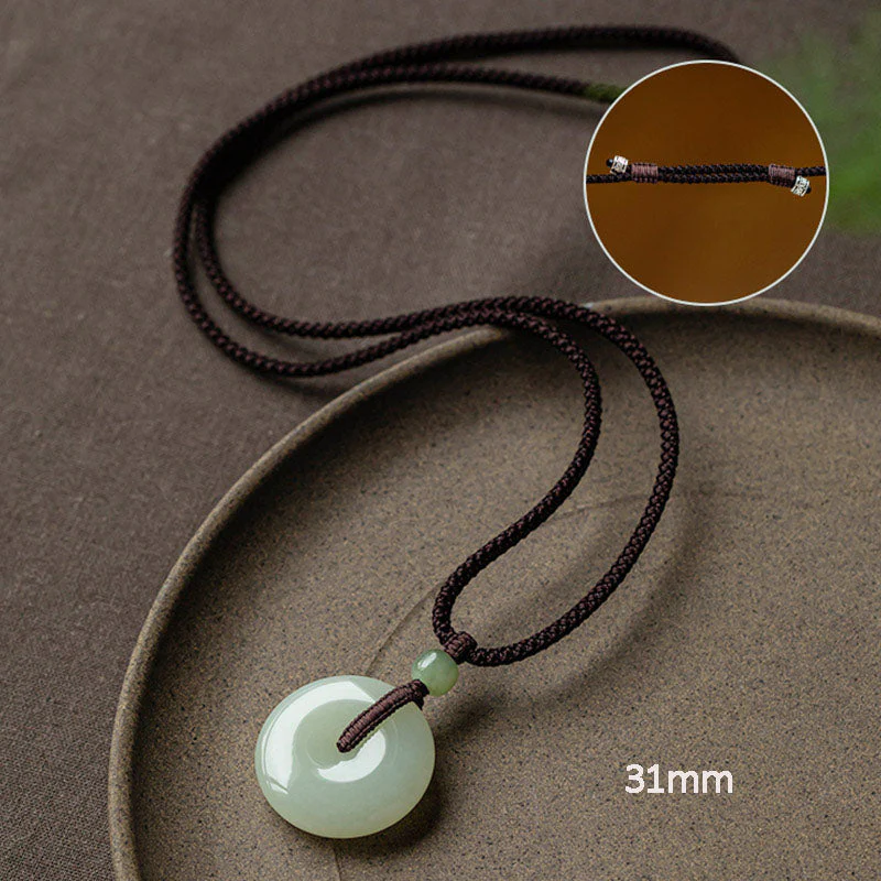 Natural Round Jade Necklace for Prosperity and Luck - Image 23