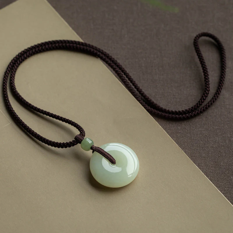 Natural Round Jade Necklace for Prosperity and Luck - Image 7
