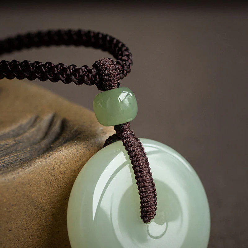 Natural Round Jade Necklace for Prosperity and Luck - Image 8
