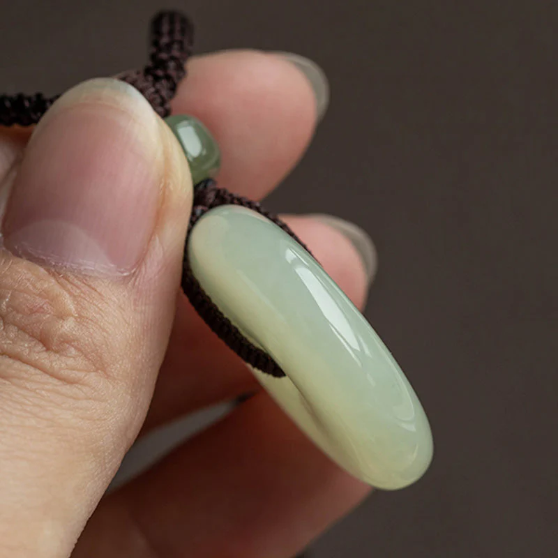 Natural Round Jade Necklace for Prosperity and Luck - Image 9