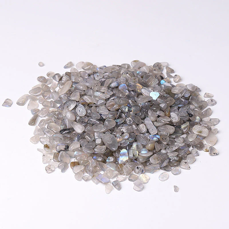 Natural Labradorite 5-9mm Chips for Decoration & Healing