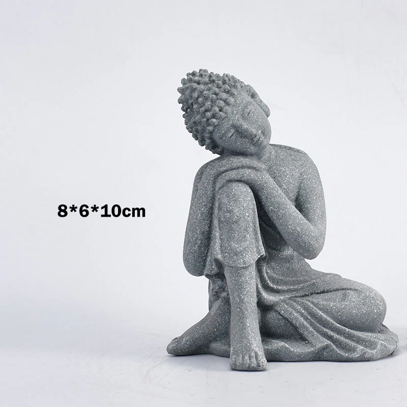 Natural Sandstone Buddha Statue | Meditation Compassion Decor - Image 10