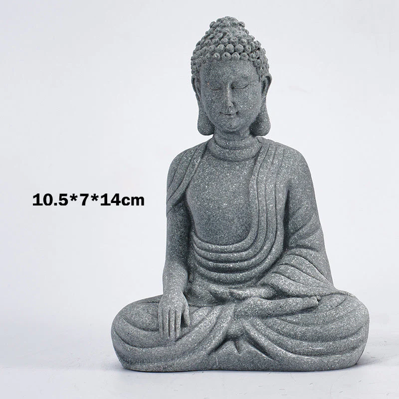 Natural Sandstone Buddha Statue | Meditation Compassion Decor - Image 14