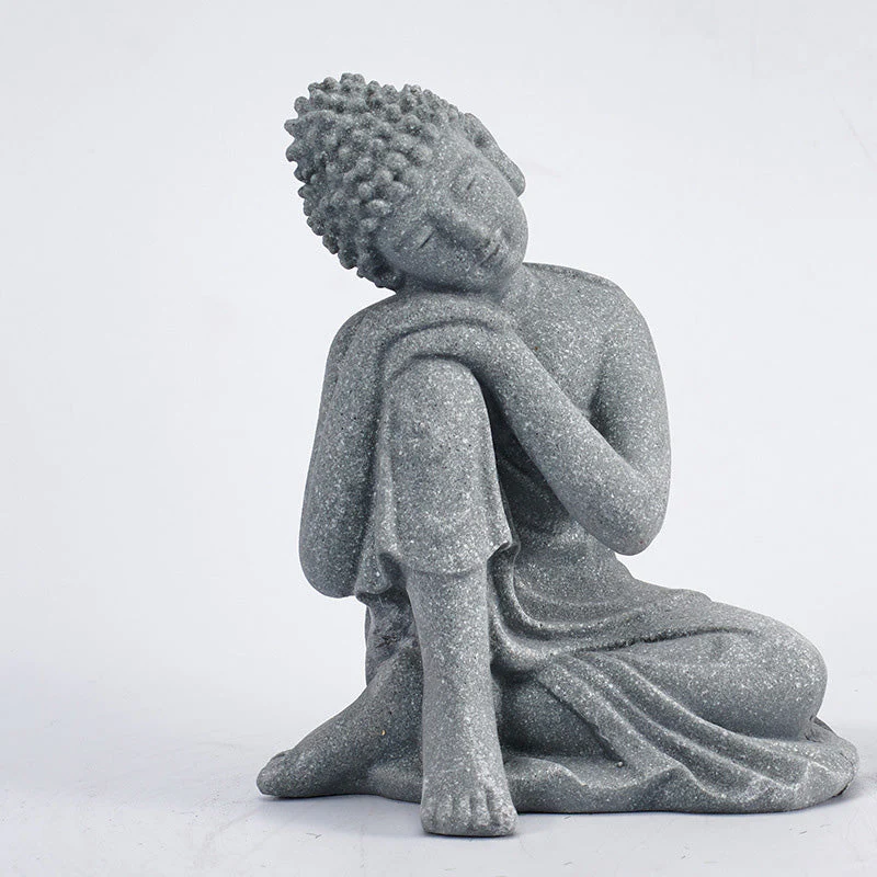 Natural Sandstone Buddha Statue | Meditation Compassion Decor - Image 16