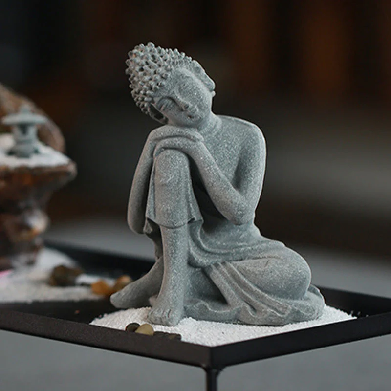 Natural Sandstone Buddha Statue | Meditation Compassion Decor - Image 17