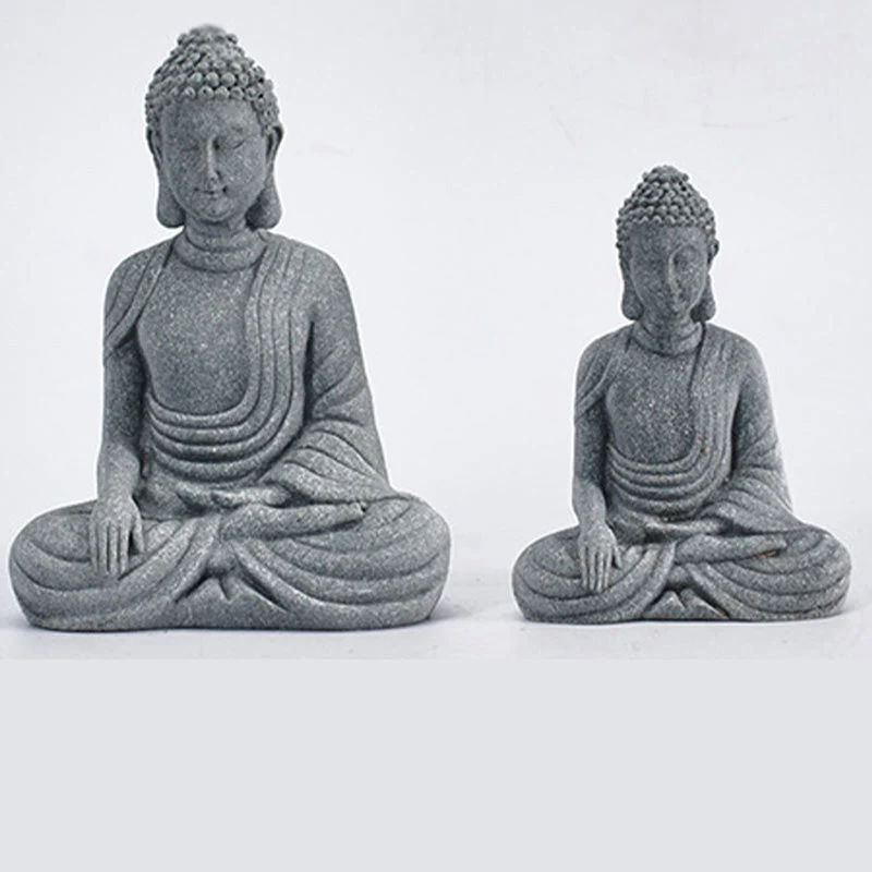 Natural Sandstone Buddha Statue | Meditation Compassion Decor - Image 7