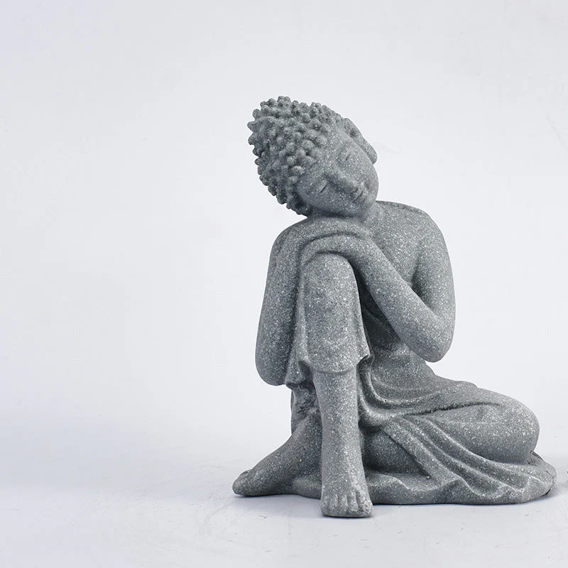 Natural Sandstone Buddha Statue | Meditation Compassion Decor - Image 8
