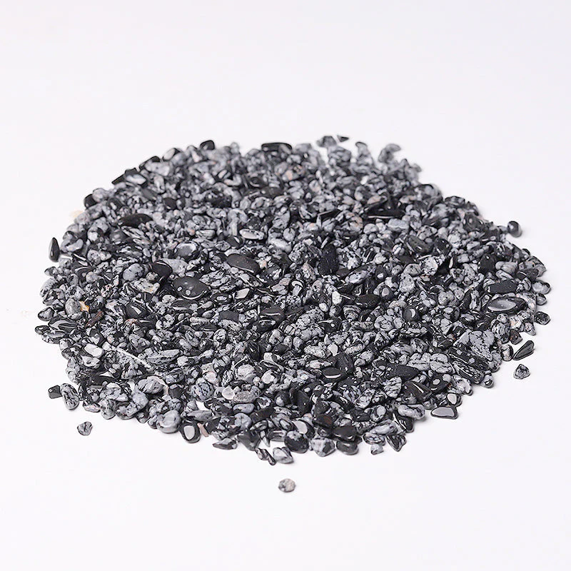 Natural Snowflake Obsidian Chips 5-9mm Healing Crystals - Image 2
