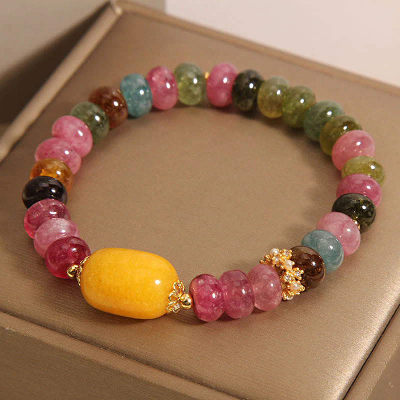 Natural Tourmaline Topaz Spiritual Bracelet for Positivity - Image 5