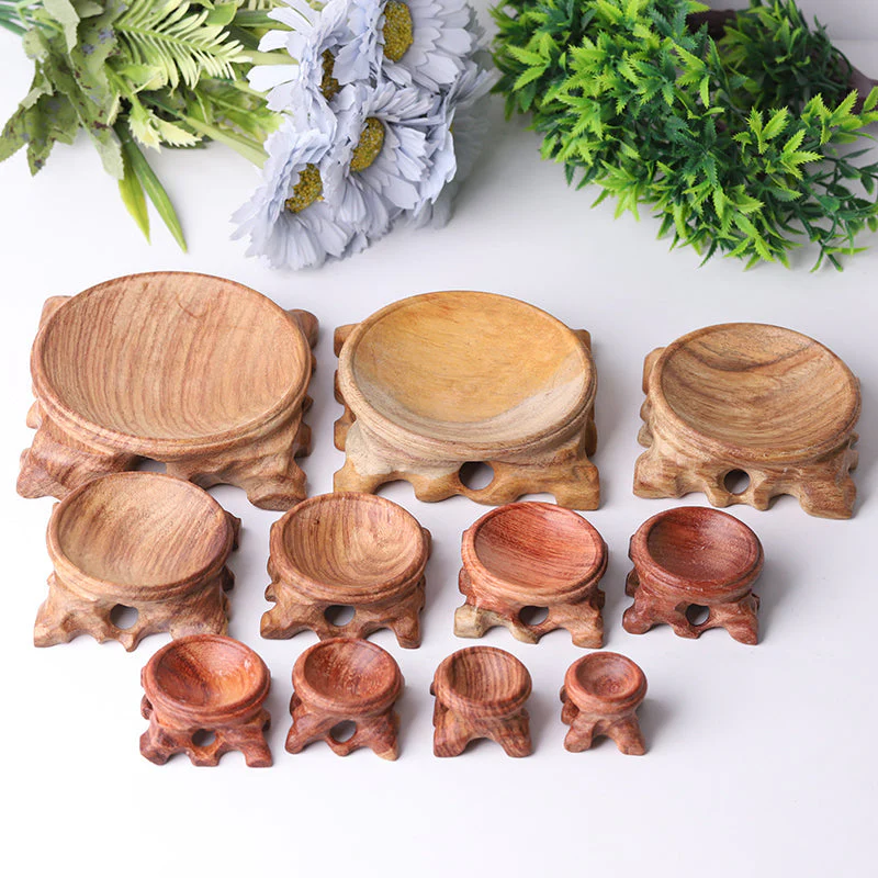 Natural Wooden Crystal Display Stand 2 to 11cm - Image 2