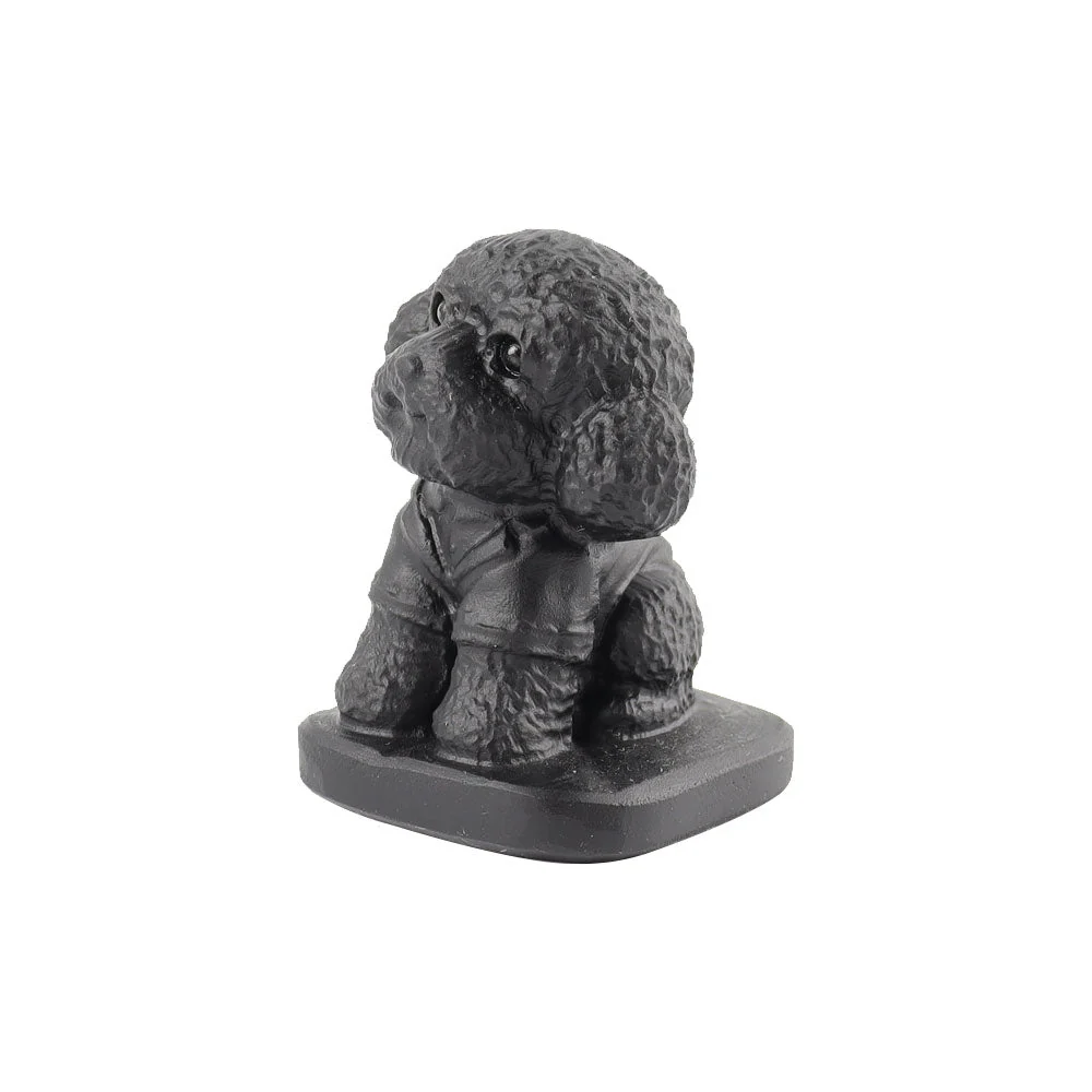 Black Obsidian Crystal Dog Carving 1.7-inch Figurine - Image 3