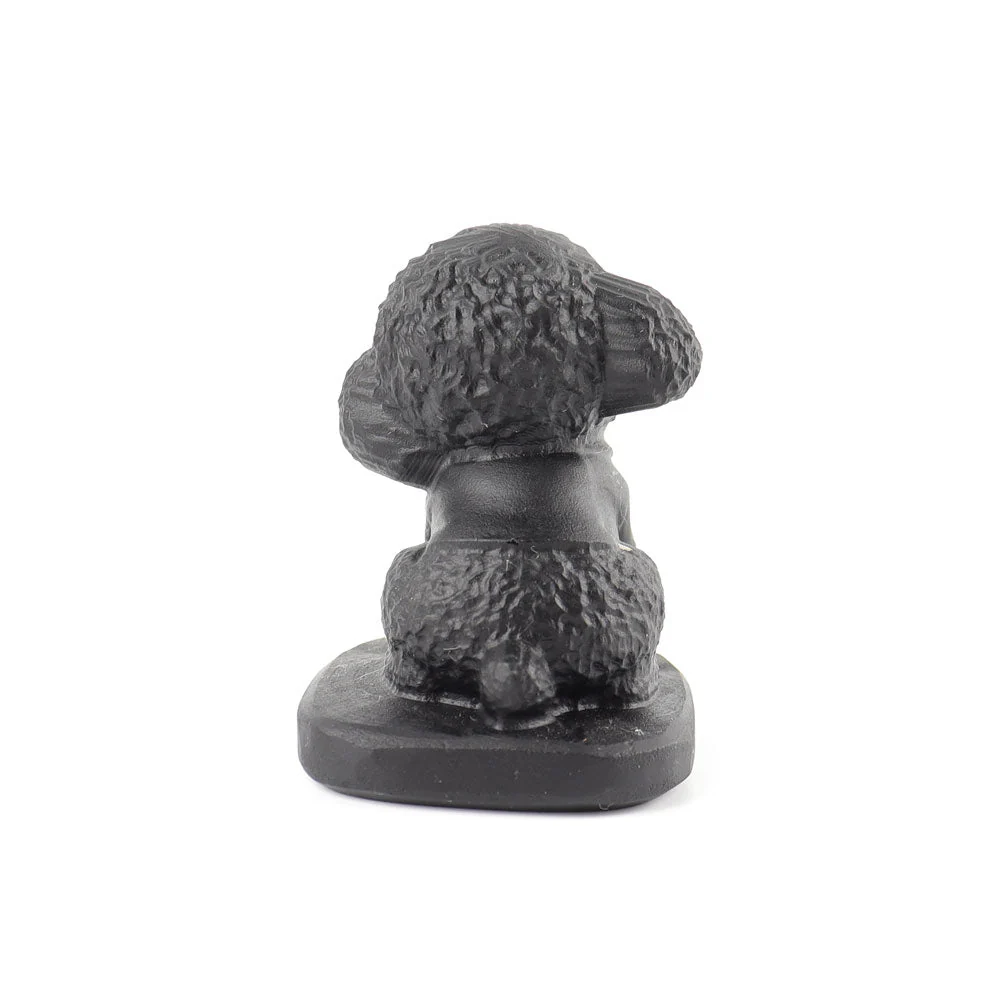 Black Obsidian Crystal Dog Carving 1.7-inch Figurine - Image 5