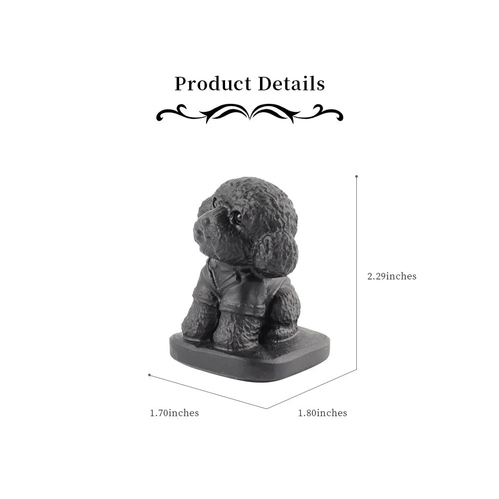 Black Obsidian Crystal Dog Carving 1.7-inch Figurine - Image 6