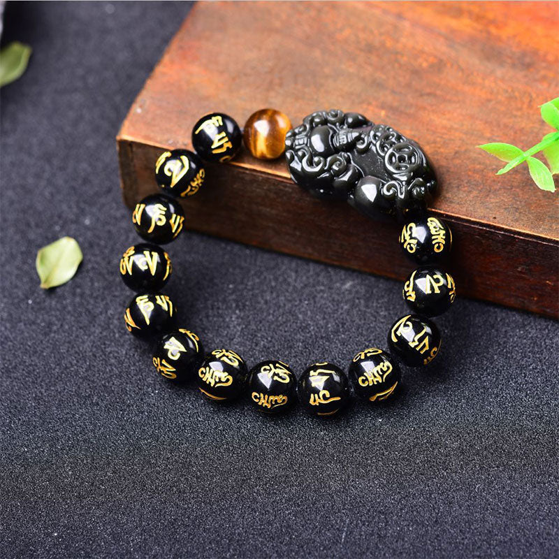 10mm Obsidian Pixiu Wealth Bracelet for Prosperity - Image 4