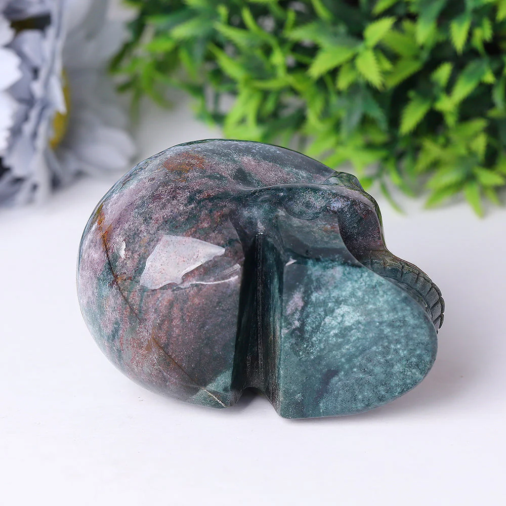 3.5 Inch Ocean Jasper Crystal Skull for Spiritual Healing - Image 5