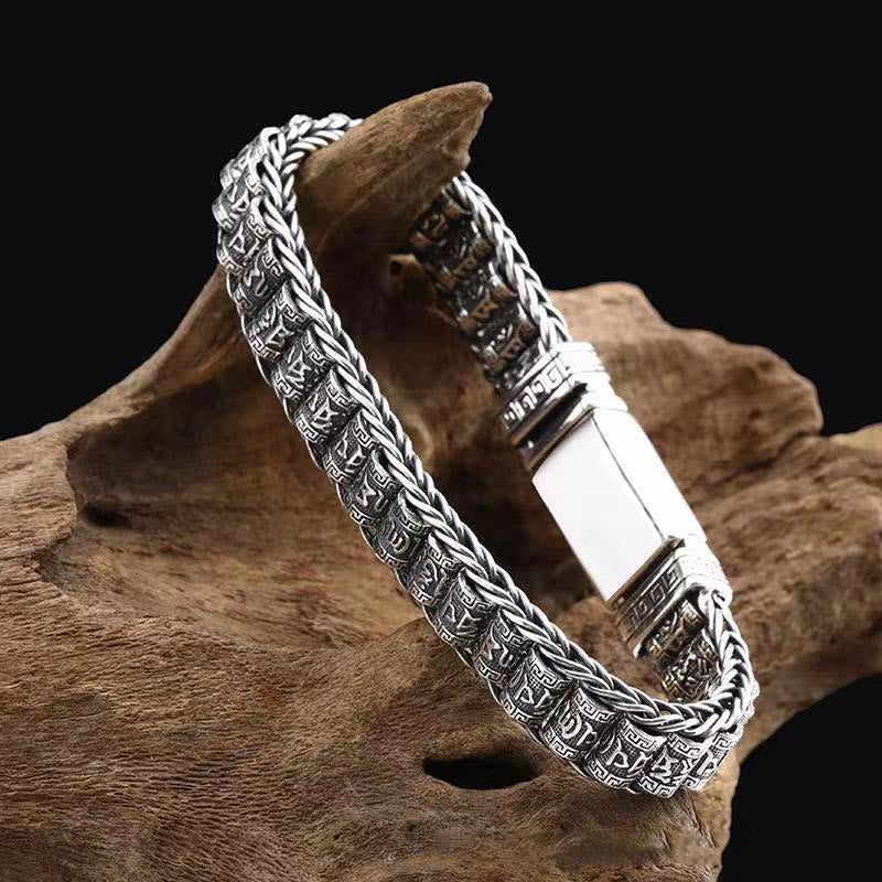 18cm Premium Om Mani Padme Hum Copper Bracelet - Image 2