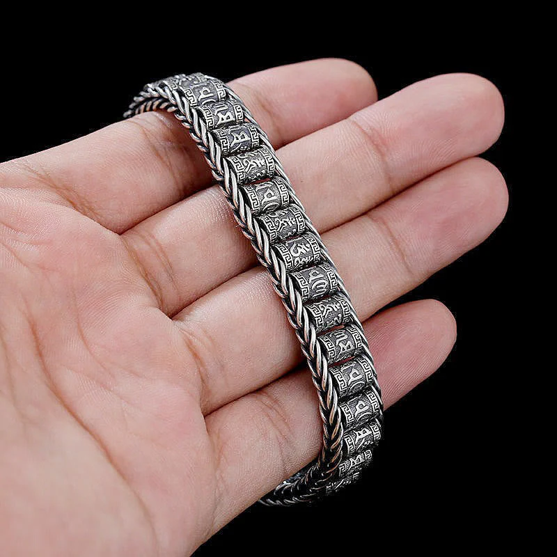 18cm Premium Om Mani Padme Hum Copper Bracelet - Image 8