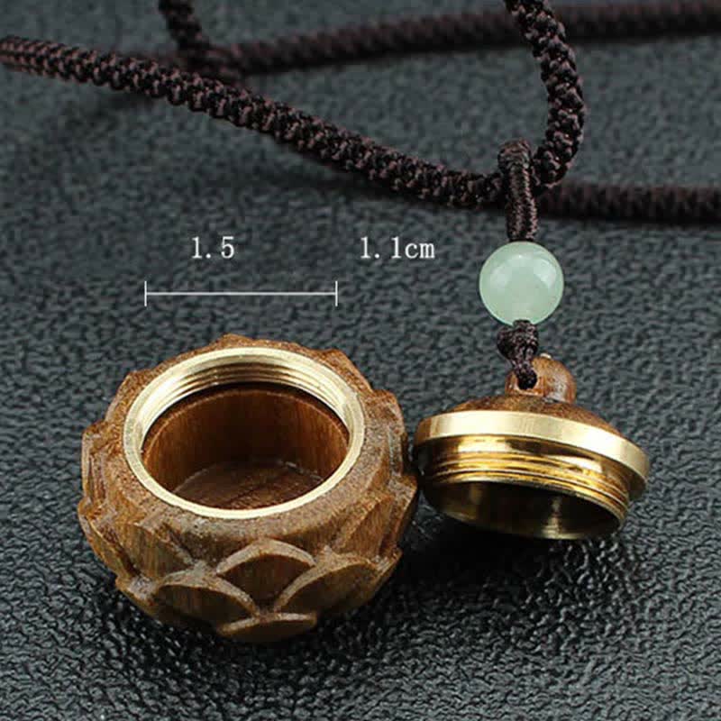 Om Mani Padme Hum Green Sandalwood Necklace for Soothing Peace - Image 12