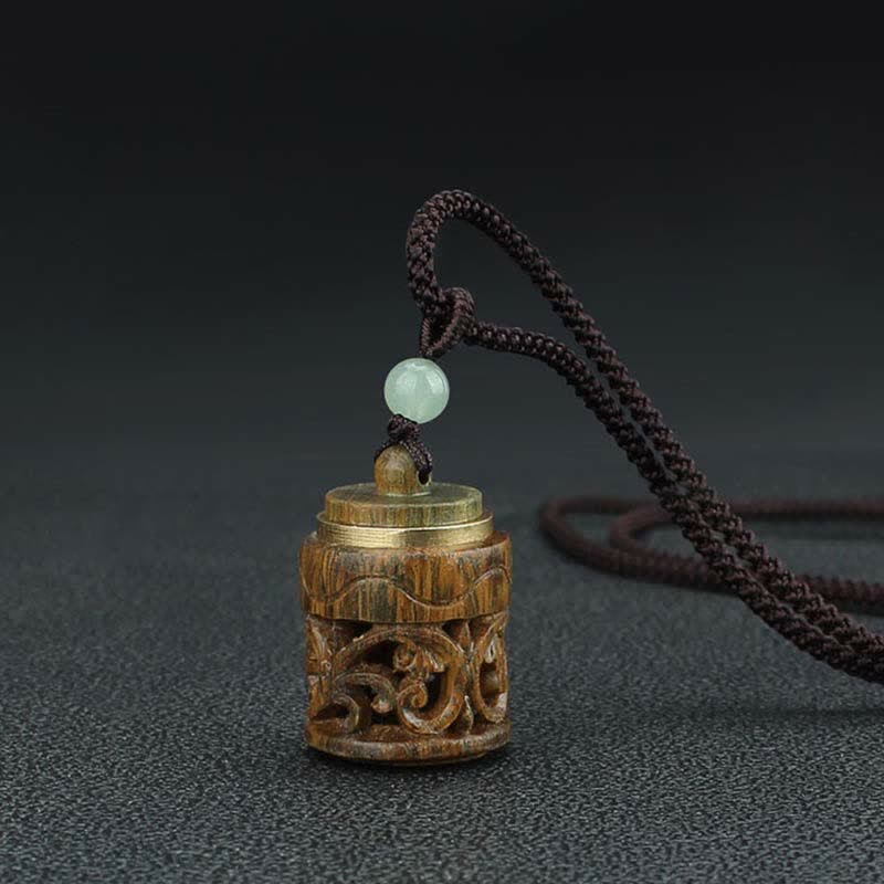 Om Mani Padme Hum Green Sandalwood Necklace for Soothing Peace - Image 14