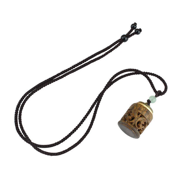 Om Mani Padme Hum Green Sandalwood Necklace for Soothing Peace - Image 15