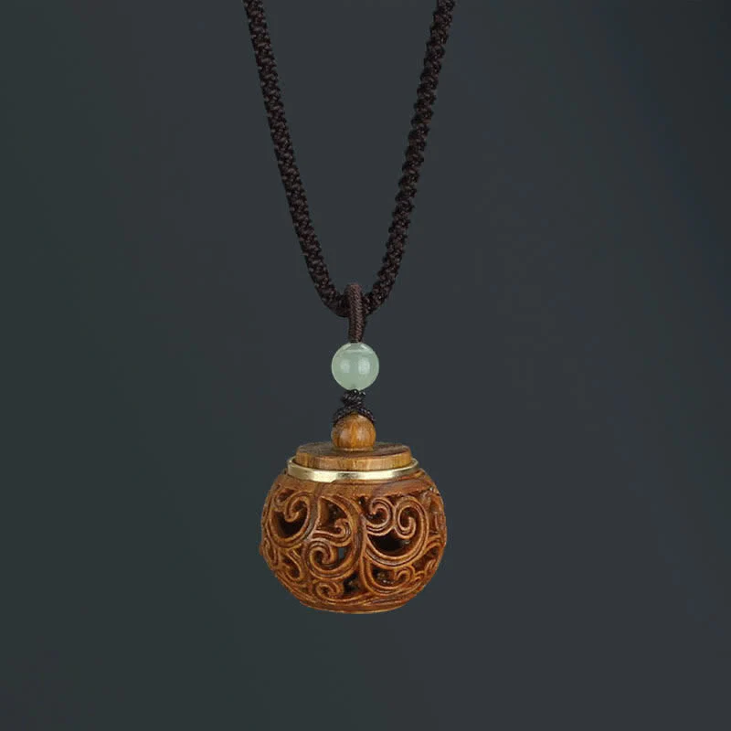 Om Mani Padme Hum Green Sandalwood Necklace for Soothing Peace - Image 16