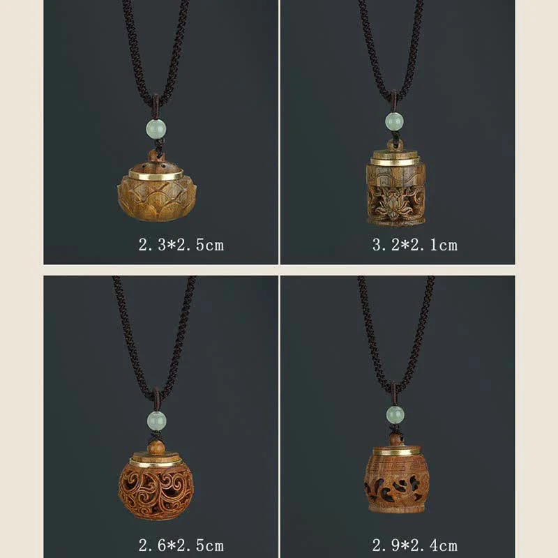 Om Mani Padme Hum Green Sandalwood Necklace for Soothing Peace - Image 18