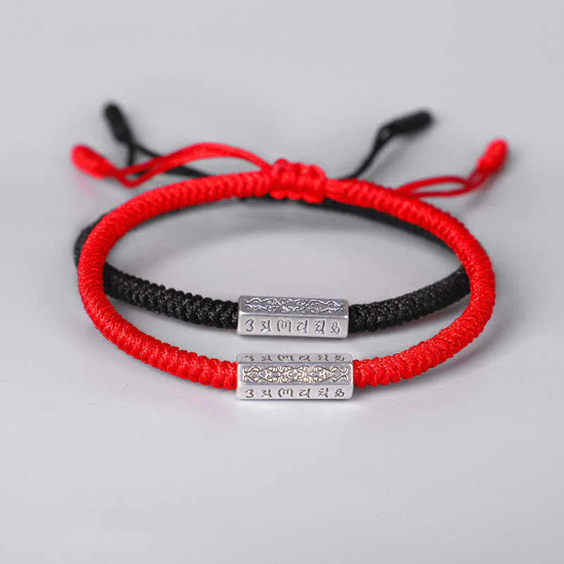 Om Mani Padme Hum Red String Protection Bracelet