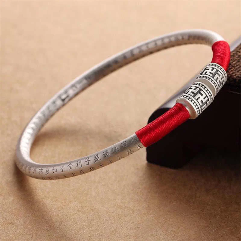 Unisex Red String Om Mani Padme Hum Bracelet for Luck & Protection