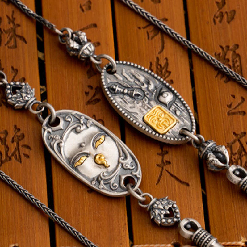 925 Sterling Silver Om Mani Padme Hum Necklace | Protection Chain - Image 10