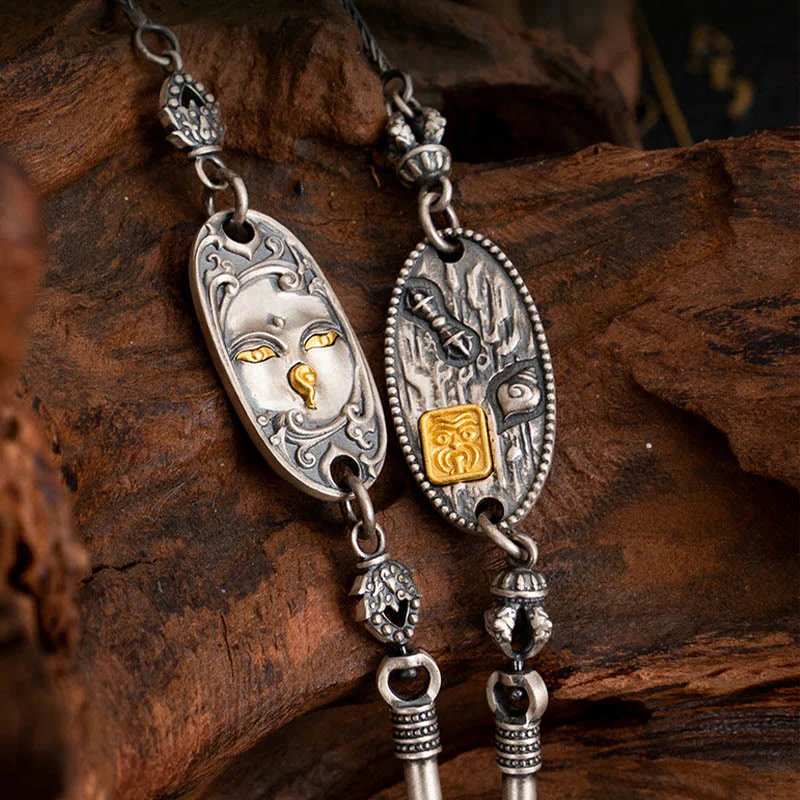 925 Sterling Silver Om Mani Padme Hum Necklace | Protection Chain - Image 2