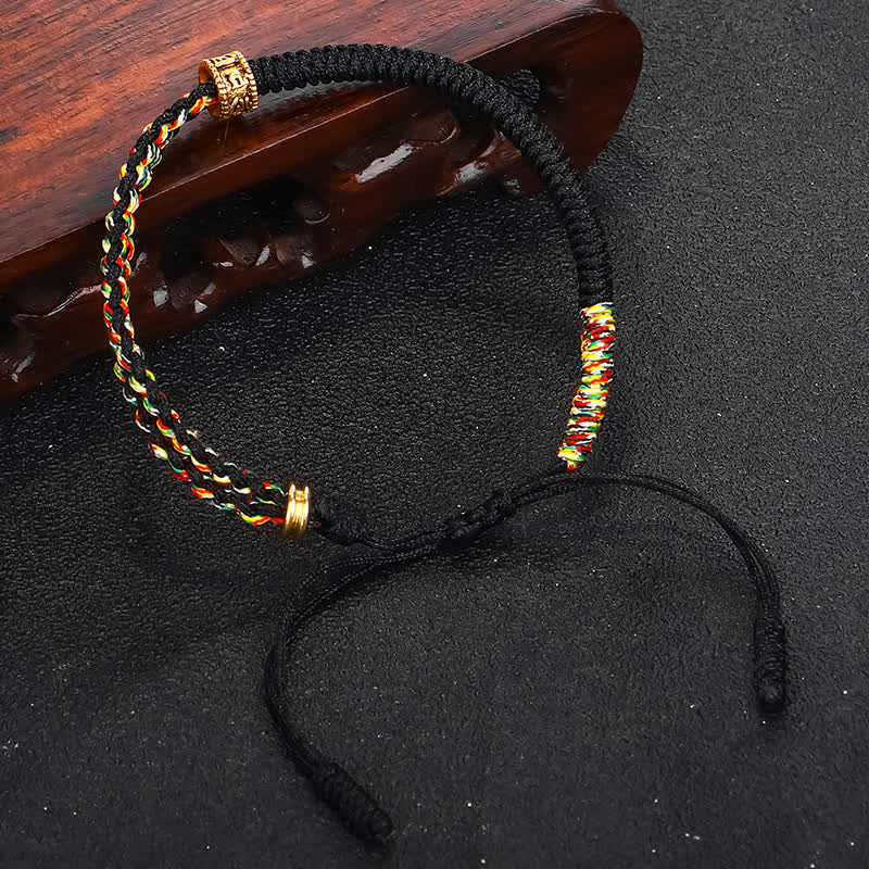Om Mani Padme Hum Protection String Bracelet Unisex - Image 2