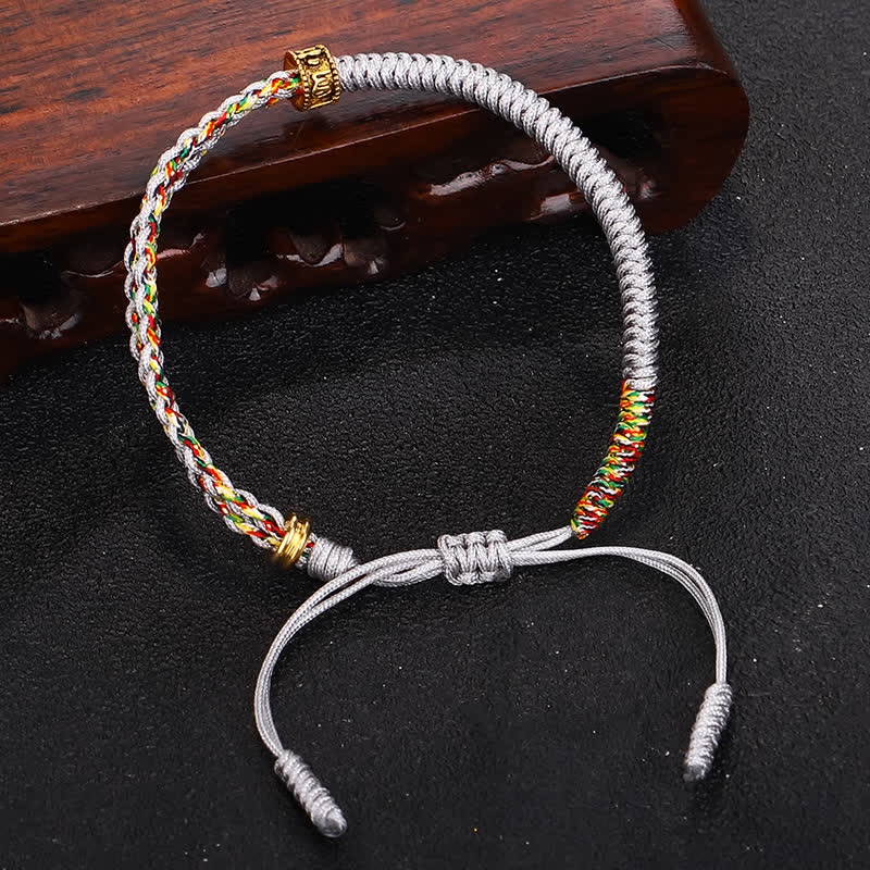 Om Mani Padme Hum Protection String Bracelet Unisex - Image 7