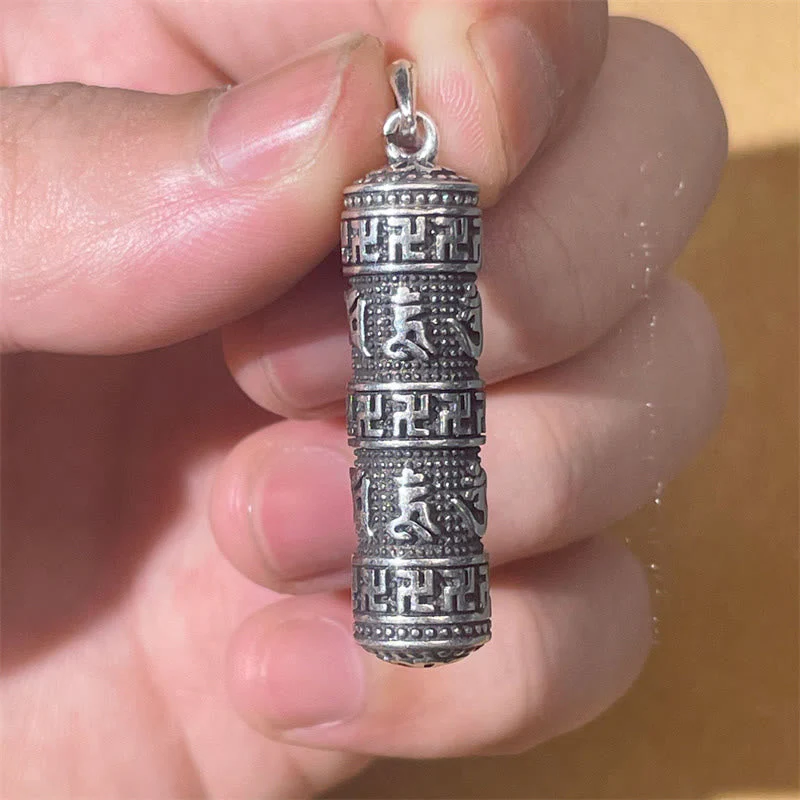 Om Mani Padme Hum Swastika Twisted Chain Wisdom Necklace - Image 3