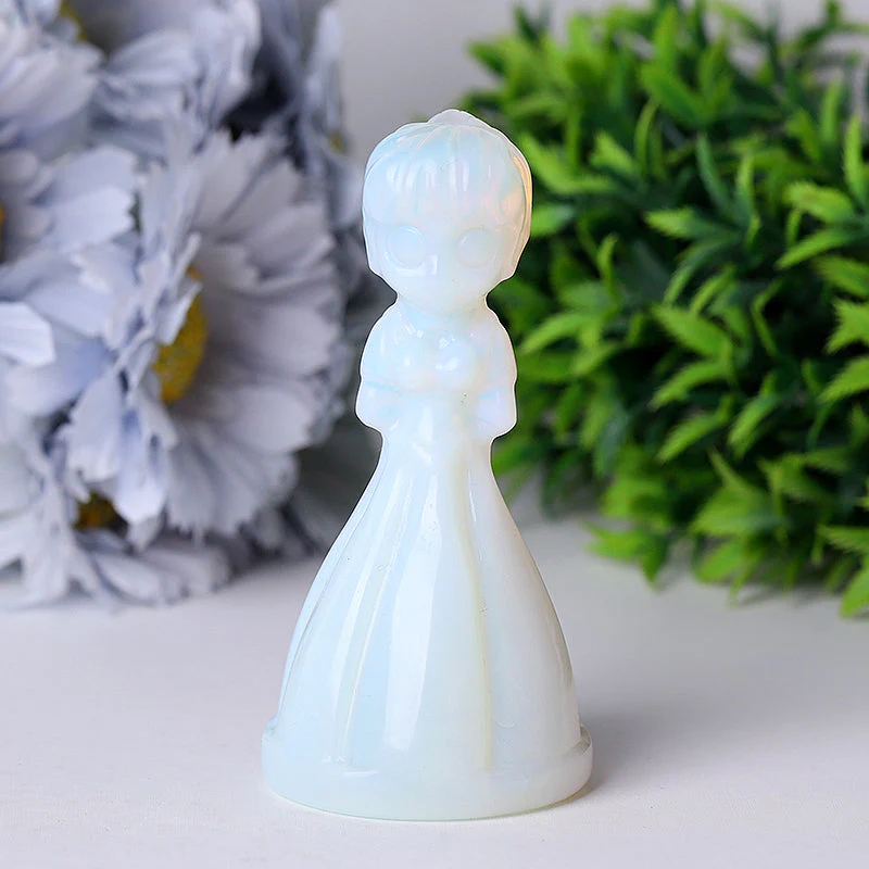 4-Inch Opalite Princess Crystal Figurine for Decoration - Image 2