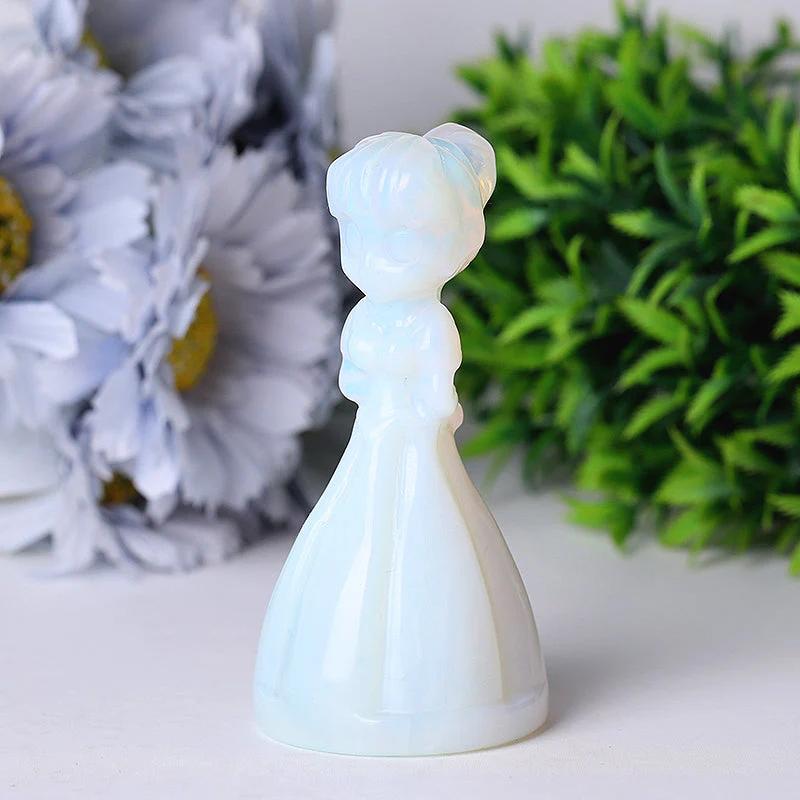 4-Inch Opalite Princess Crystal Figurine for Decoration - Image 3