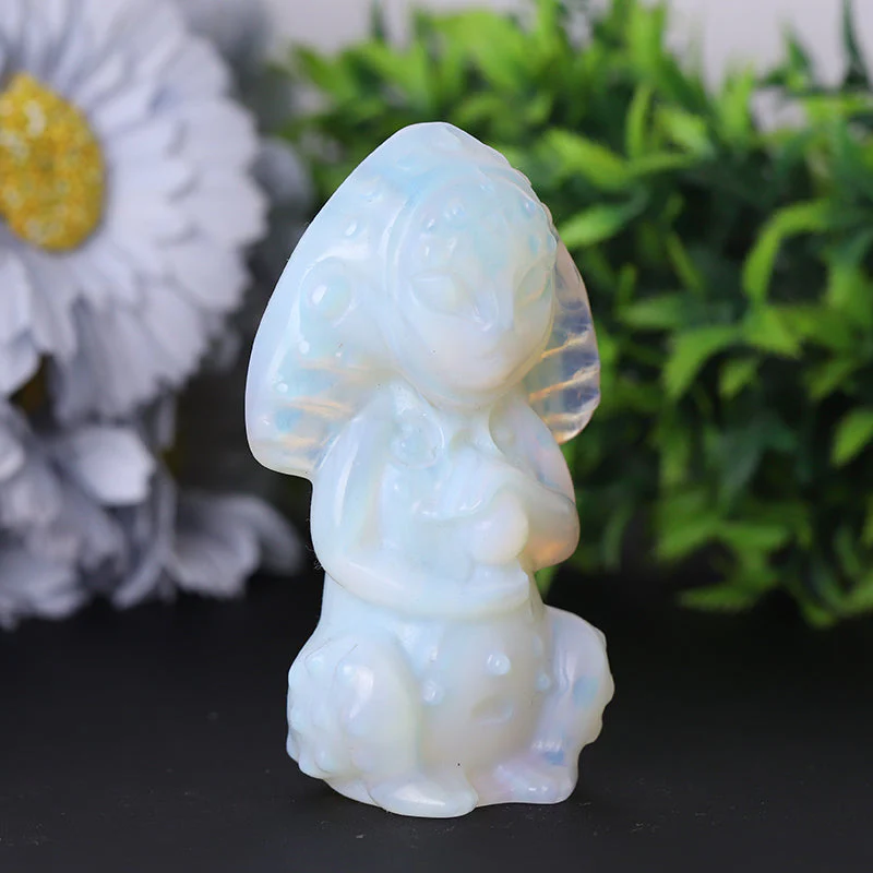 3.3 Inch Opalite Crystal Figurine Carving for Healing Energy - Image 3