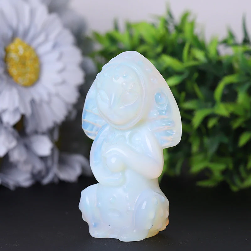 3.3 Inch Opalite Crystal Figurine Carving for Healing Energy - Image 4