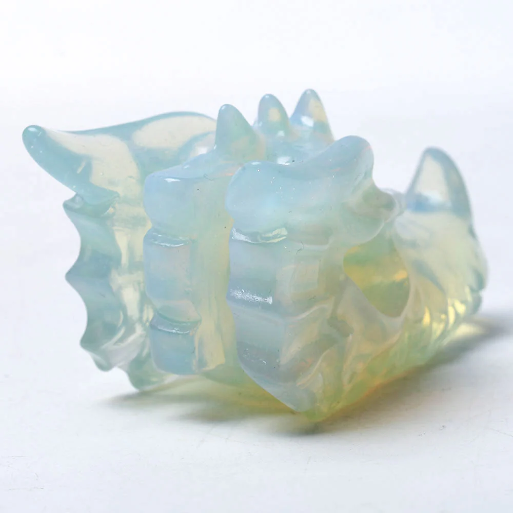 2.8-inch Opalite Dragon Head Crystal Figurine - Image 4