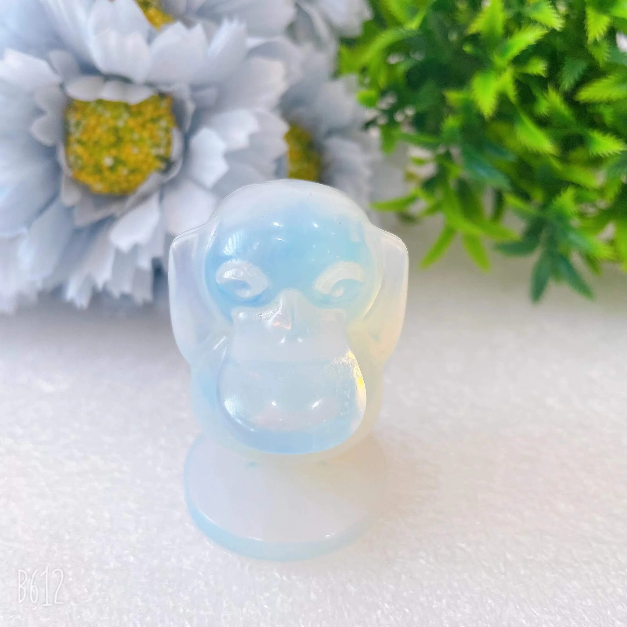 2-inch Opalite Duck Crystal Carving Figurine - Image 2
