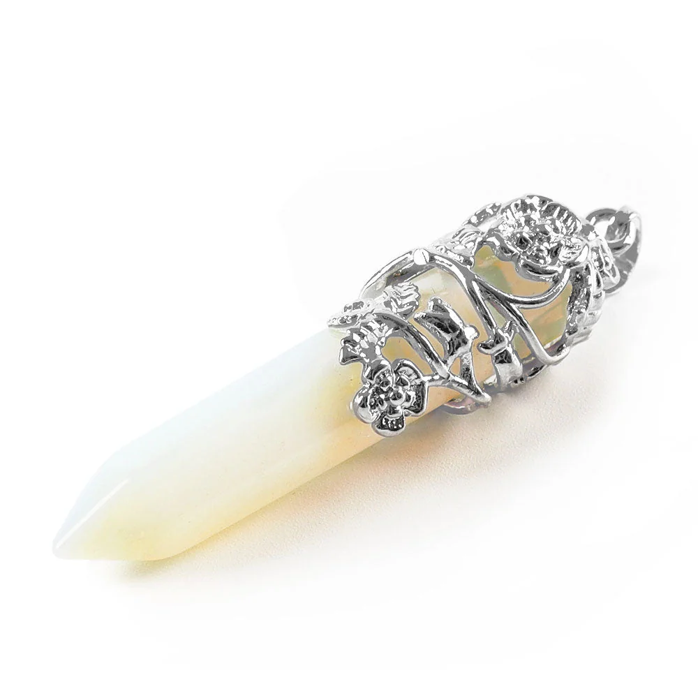 Opalite Healing Crystal Pendant for Spiritual Protection - Image 2