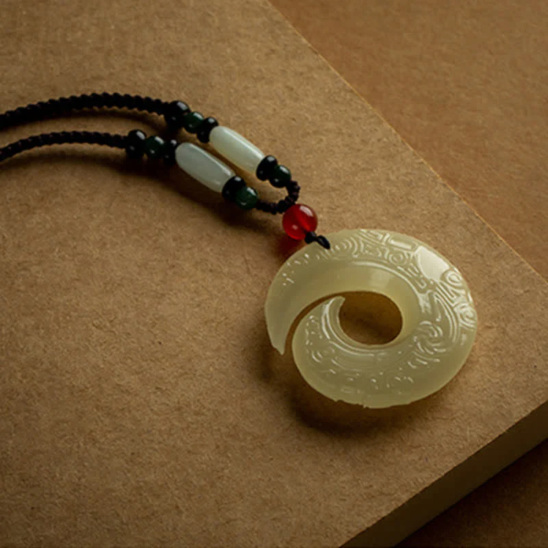 Jade Peace Buckle Necklace for Luck & Prosperity Pendant - Image 16