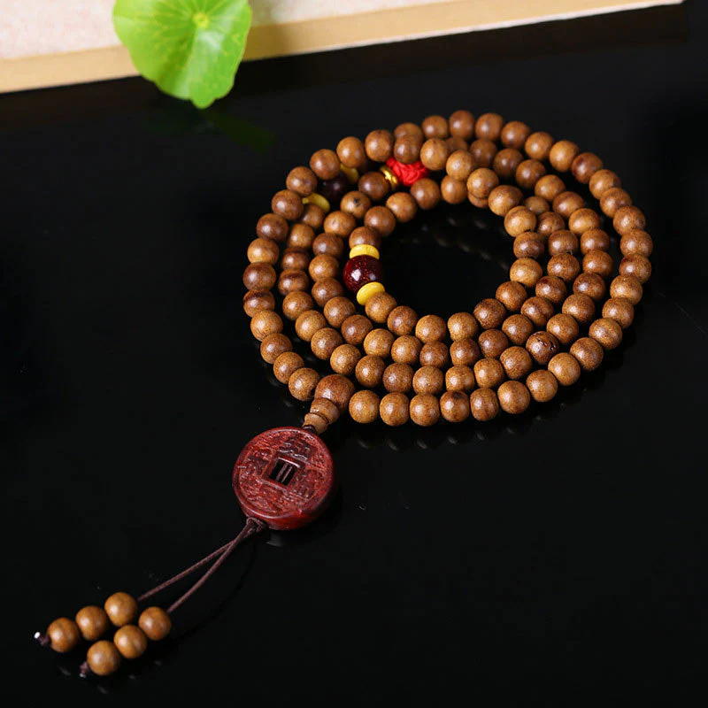 6mm Peach Wood Lotus Bracelet for Meditation & Protection - Image 7