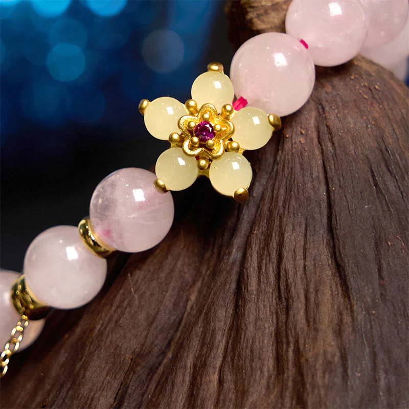 Pink Crystal Citrine Bracelet for Warmth, Love & Self-Love - Image 2