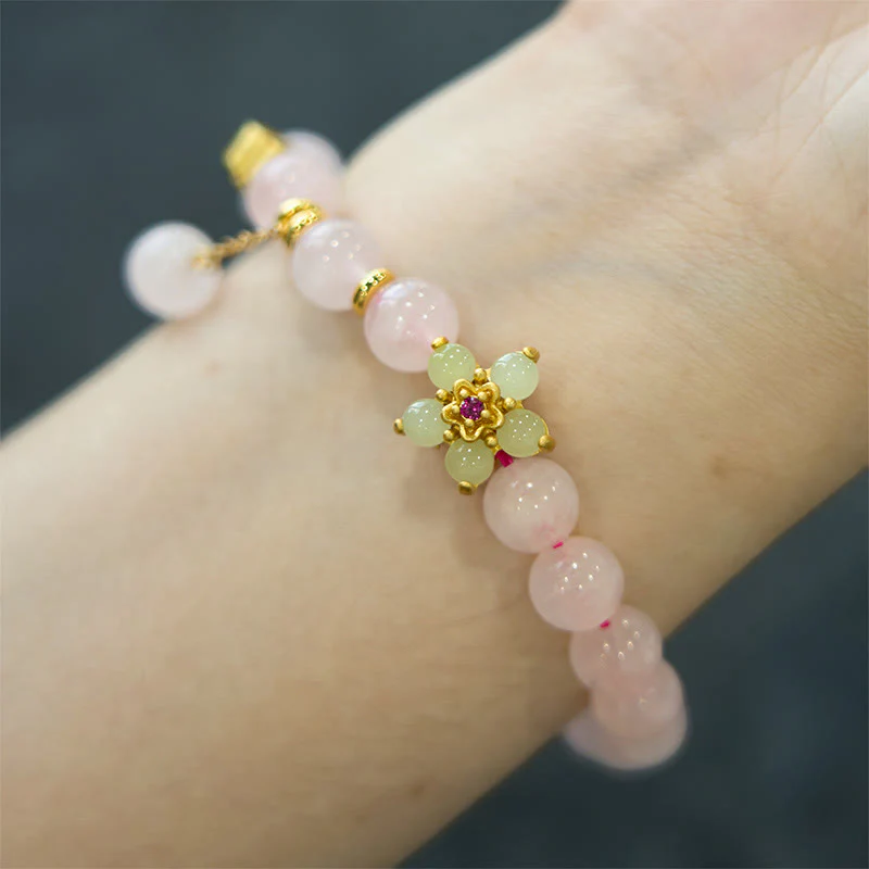 Pink Crystal Citrine Bracelet for Warmth, Love & Self-Love - Image 4
