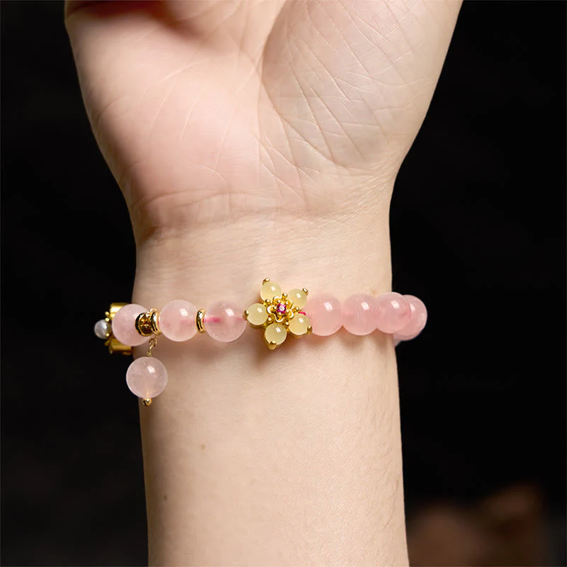 Pink Crystal Citrine Bracelet for Warmth, Love & Self-Love - Image 5