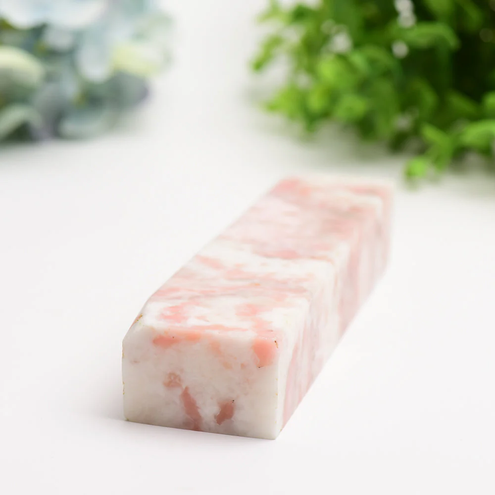6 to 8 Inch Pink Jade Crystal Tower for Healing & Energy - Image 5