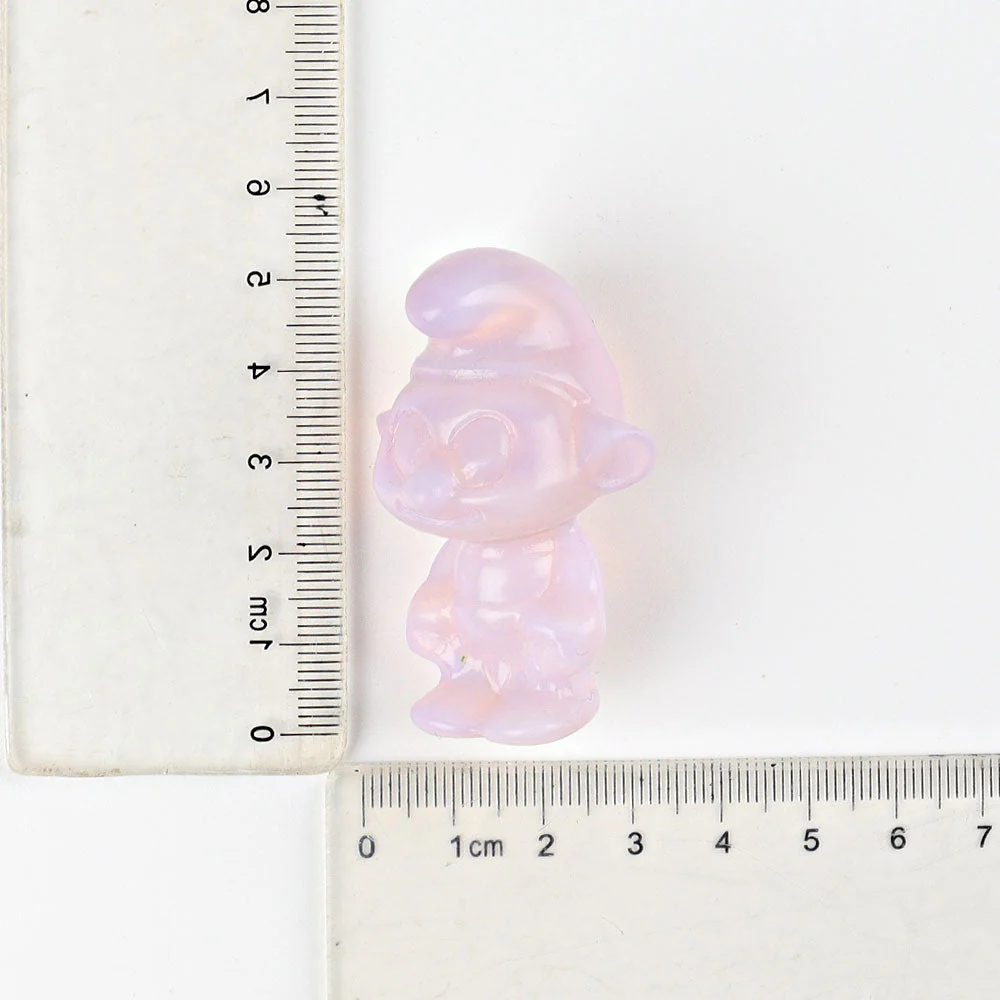 2 inch Pink Opalite Crystal Figurine Carving for Healing - Image 6