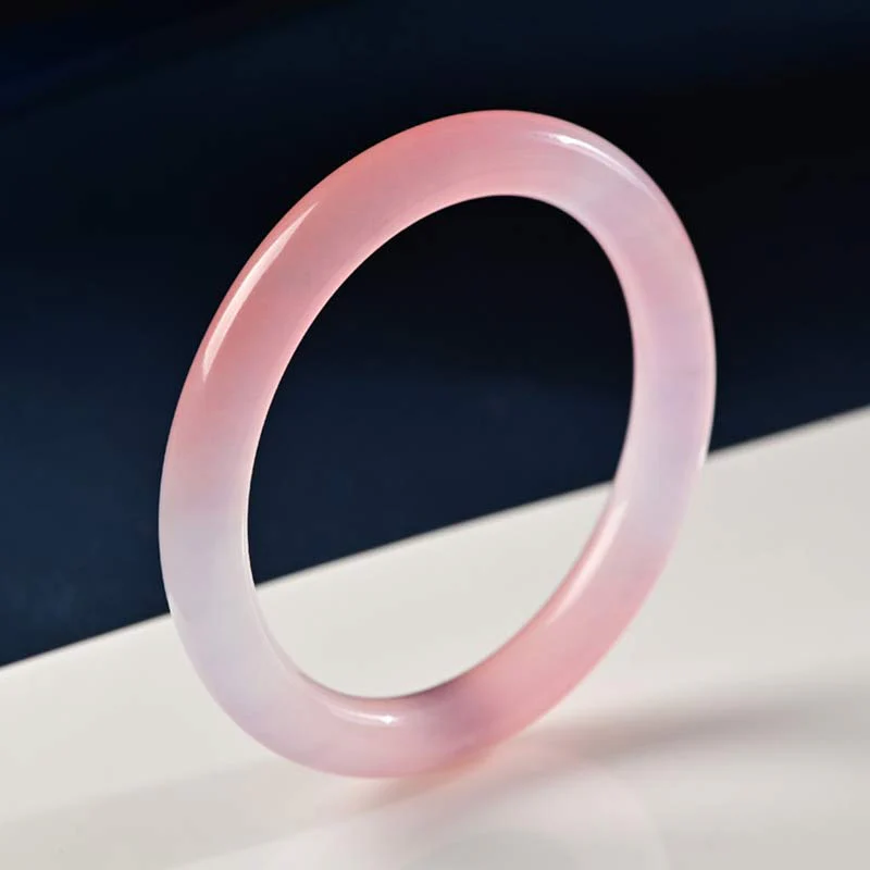 Pink Crystal Love Warmth Bracelet | Rose Quartz Bangle 56-58mm - Image 5