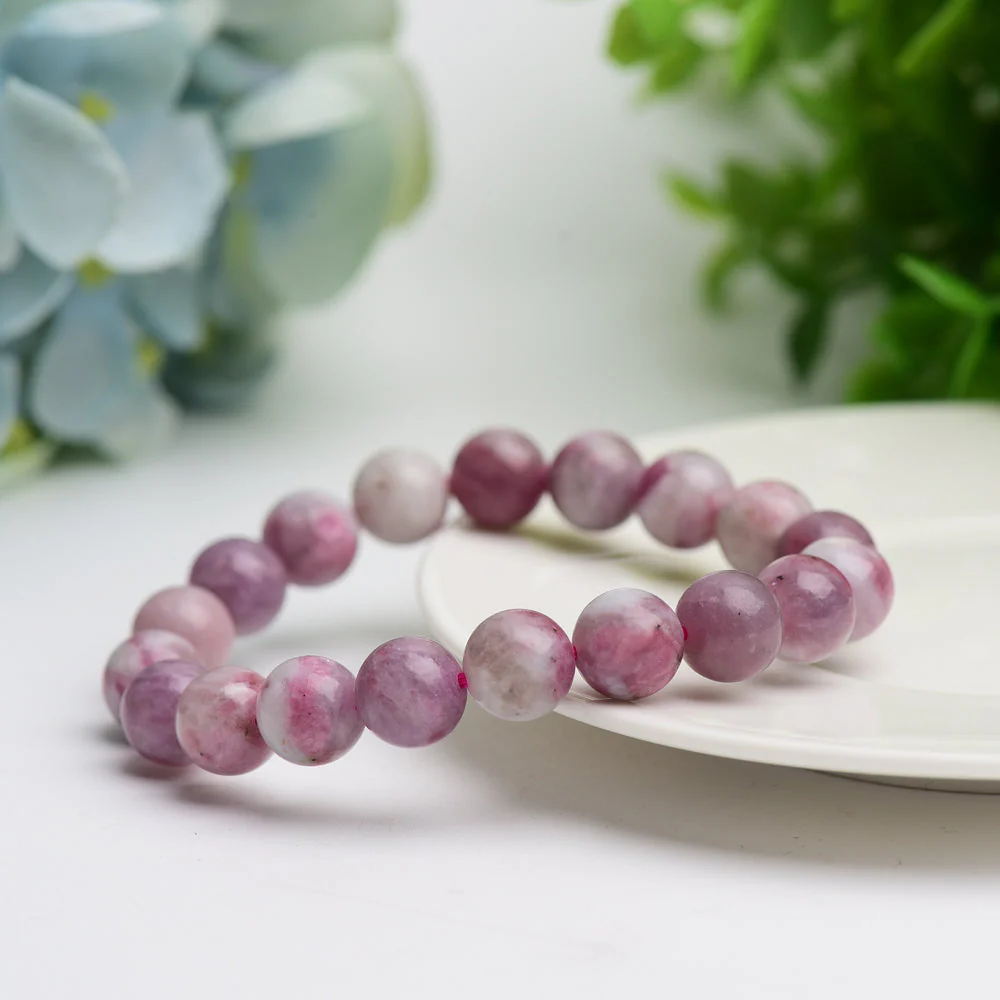 8mm Pink Tourmaline Healing Bracelet for Meditation - Image 5