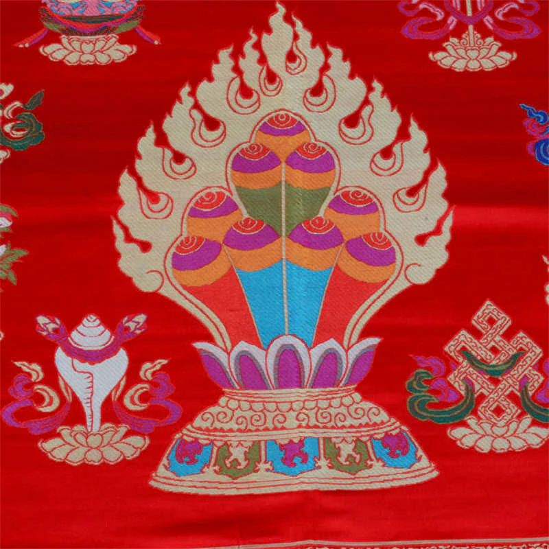 48cm x 68cm Prayer Altar Mat with 8 Auspicious Symbols for Healing Meditation - Image 4